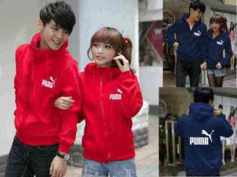 jaket couple puma merah