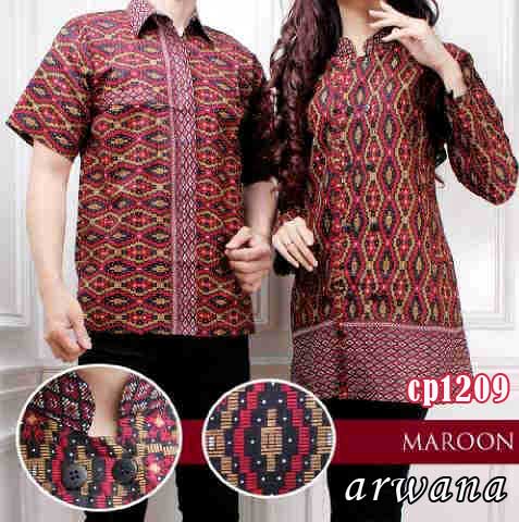 cp1209 batik couple arwana maroon
