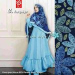 gamis modern hijab style biru