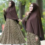 Baju Gamis Cantik Murah B125 Anjani Syar’i Coklat