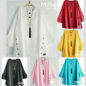 Baju Atasan Millie Blouse Bahan Katun - Blus Wanita