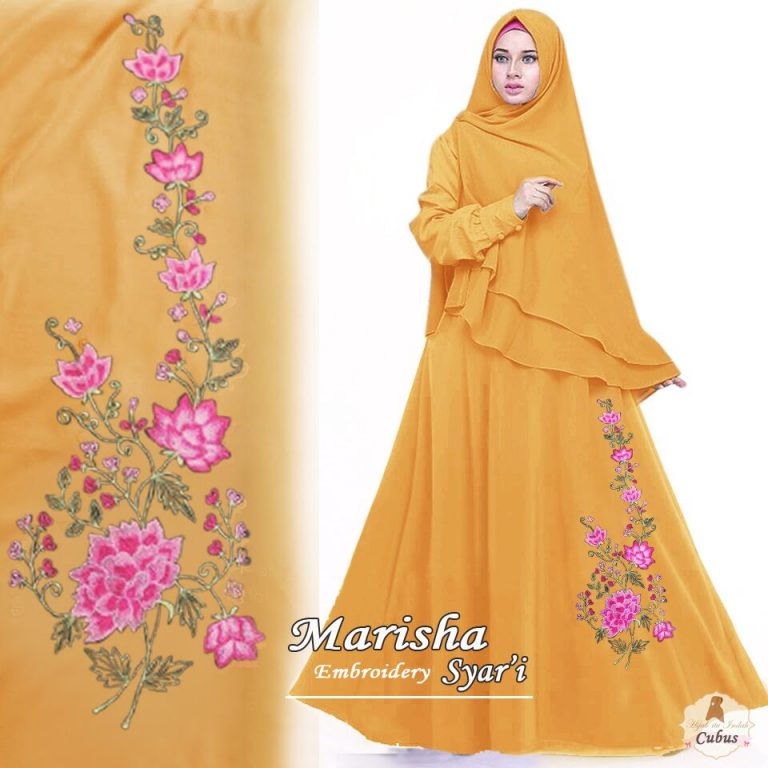 Baju Gamis Warna Kuning Kunyit Cocok Dengan Jilbab Warna Apa