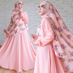 gamis wolfis bubble peach