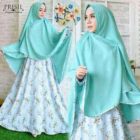 Gamis Syar'i Prisil Wolfis Wollycrepe Tosca