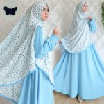 gamis syar'i wolfis bubble cute butterfly tosca