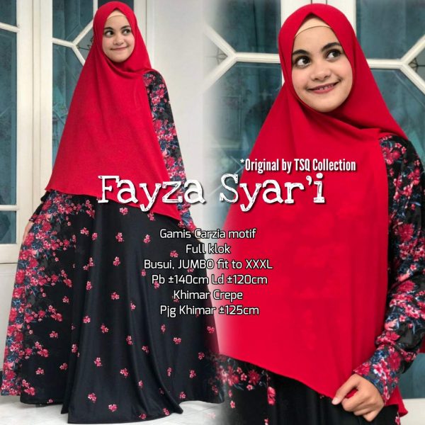 Fayza Syar i Misbee Gamis  Jumbo  Baju  Muslim Murah  