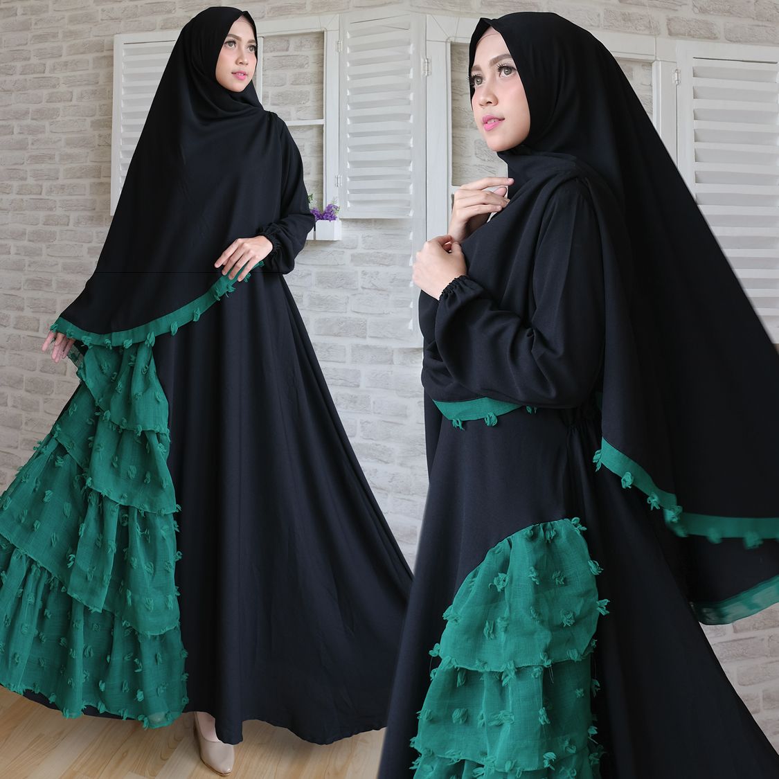 Syar'i Wolly Crepe Rempel Rubiah - Model Baju Gamis 