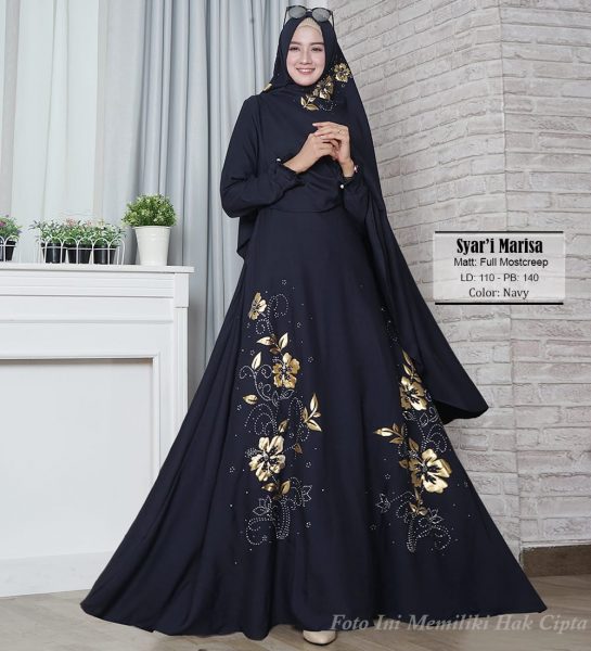  Gamis Syari Moscrepe Marisa Baju Muslim Modern Butik 