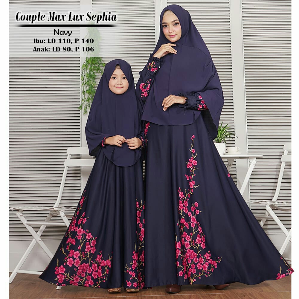 Baju Gamis Couple Maxmara Sephia Model Busana Muslim Butik Jingga