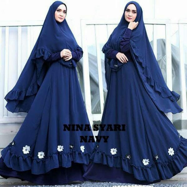  Gamis  Cantik Murah Nina  Syari  Misbi Baju  Muslim Harian 