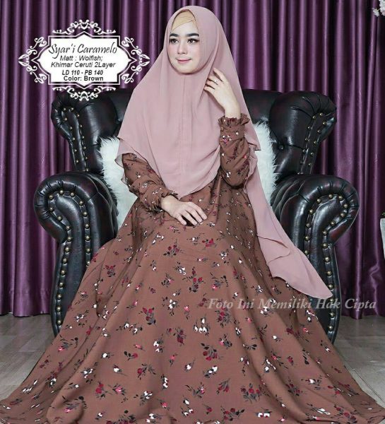 Baju Muslim Caramelo Syari Monalisa. Gamis Cantik - Butik 