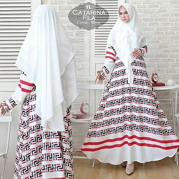 Gamis Jumbo Catarina Fila. Baju Muslim Modern - Butik Jingga