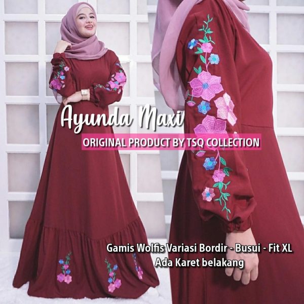 Maxi Dress Monalisa  Ayunda Gamis Modern Terbaru Butik 