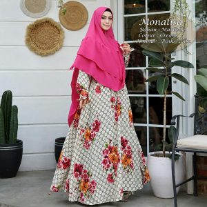 Gamis Syari Monalisa Gucci Size XXL  Baju Muslim Cantik 
