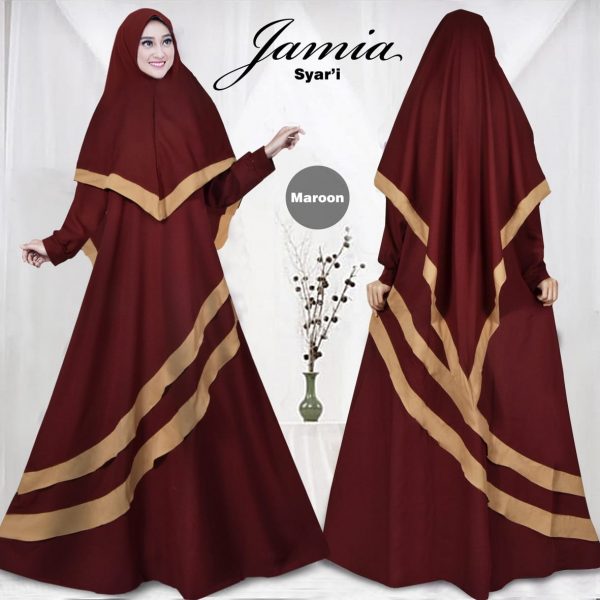 Gamis Syari Jamia Mostcrepe Baju Muslim Modern Butik Jingga